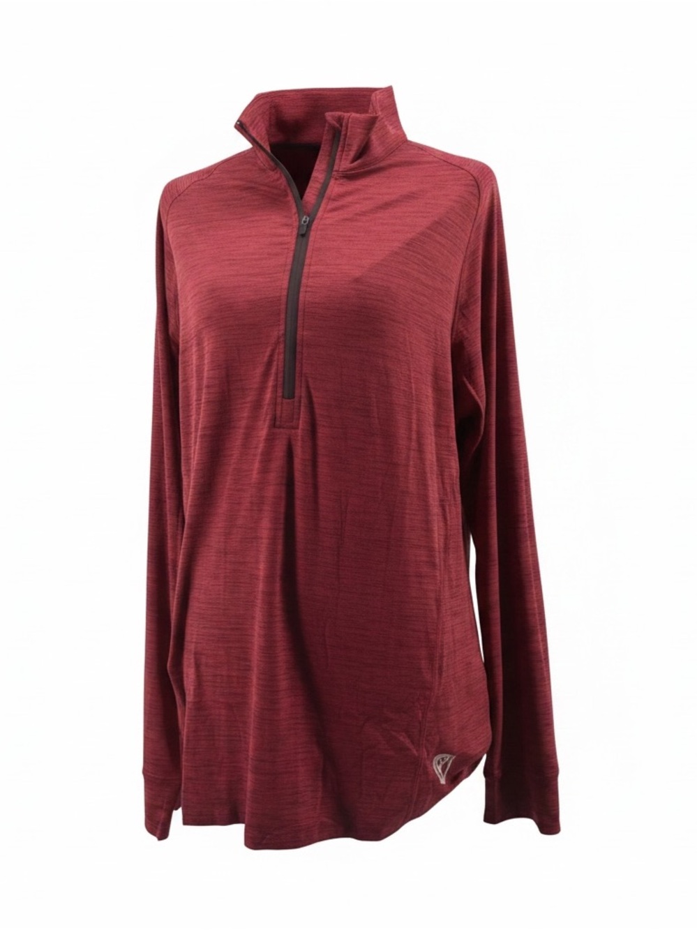 Born Primitive WomensMaroon Heathered Quarter-Zip Long Sleeve Top size XXL NWT - Picture 2 of 6